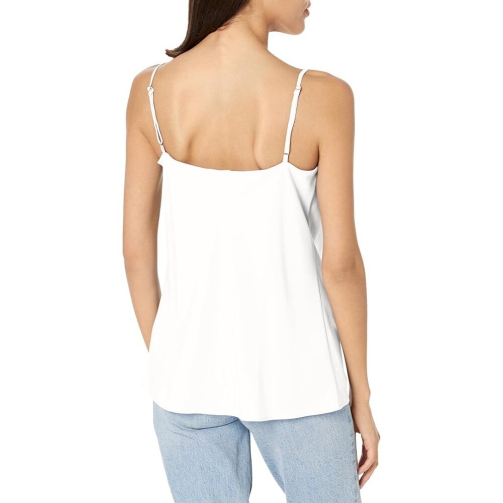 Karl Lagerfeld Paris Womens Karl Charm Cowl Neck Camisole White Size L Defected - Picture 3 of 7